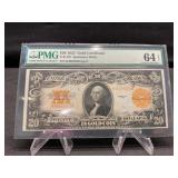 1922 $20 Gold Certificate