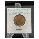 1917 Netherland 10 Guilder .1947oz Actual Gold