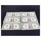 Misc  UNC dollar Bills