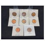 Eight Lincoln Pennies