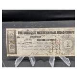 $1 Obsolete Dubuque Western RR