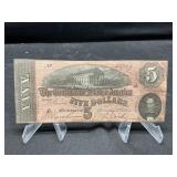1864 $5 Confederate Note