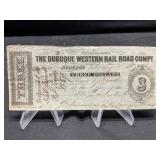 $3 Dubuque Western RR Obsolete