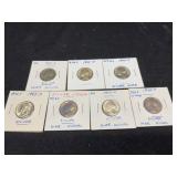 7 War Nickels 1943