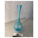 Blue Blown Glass Vase