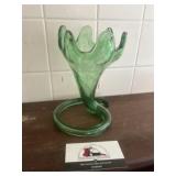 Blown Glass Swirl Vase