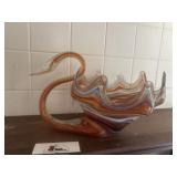 Vintage blown Glass Swan