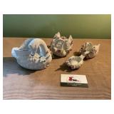 Vintage double swan figurine and swan planter