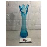 MCM Blue Swung Glass Vase