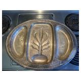 Metal serving platter