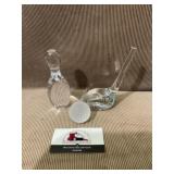 Glass golf and bowling decor