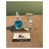 Vintage hand cut crystal perfume bottles