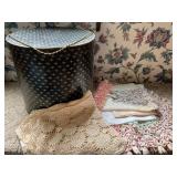 Vintage hat Box and needlework