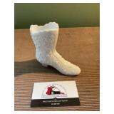 milk glass  boot