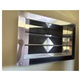 MCM mirrored shadow box shelf