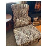 Floral chair and  Ottoman