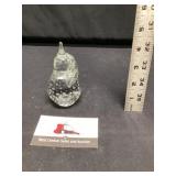 Blonde glass apple paperweight