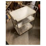 Metal kitchen cart 27 1/2 wide 16 1/2 deep 29 tall