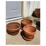 Clay flower pots
