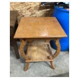Oak East Lake parlor table 24 x 24 x 29 1/2 tall