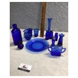 Cobalt blue glassware