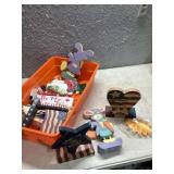 Tote of home holiday decorations