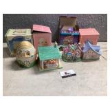 Lighted Easter houses