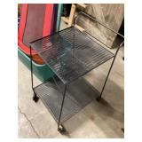 Mid-century modern wire mash bar cart