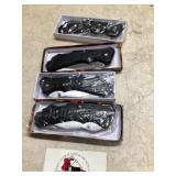 Four buck shot pocket knives