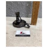 Cast-iron swinging chamber candle  holder