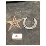Cast-iron star and horseshoe