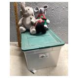 Tote and stuffed animals