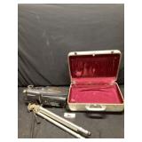 Camcorder, briefcase, and tripod