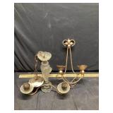 Mid-century slip shade chandelier