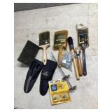 Gerber scissors and paint brushes