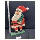 Wooden two sided Santa Claus