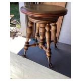 Clawfoot piano stool