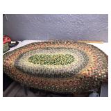 Oval braided rug