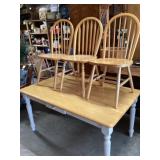 Table and chairs 60 inches long 36 wide 29 1/2