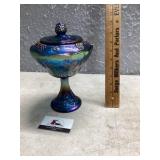 Carnival glass candy dish