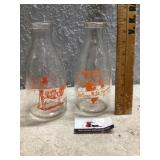 Hi acre milk Farms milk bottles