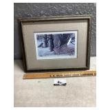 Numbered and signed wildlife print