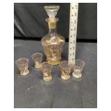 Art Nouveau liqueur  set