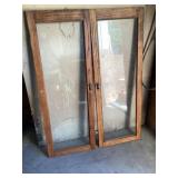Two 18 x 49 1/2 oak doors