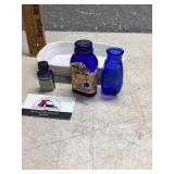 Blue medicine bottle