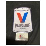 Metal  Valvoline sign