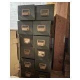 Vintage metal parts drawers