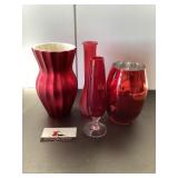Red vases
