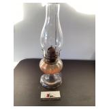 Vintage glass kerosene lamp