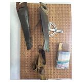 Saws, tool belt, misc